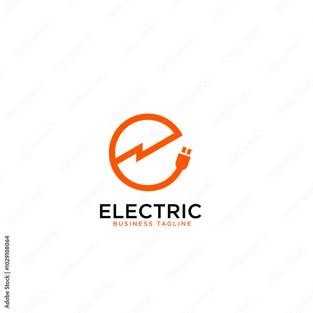 Abstract Letter E Electricity Logo. Flat Vector Logo Design Template Element Abstract Letter E Electricity Logo. Flat Vector Logo Design Template Element
