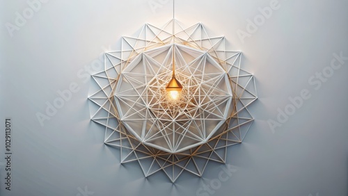 Elegant white light background showcasing minimalistic geometric abstract patterns.
