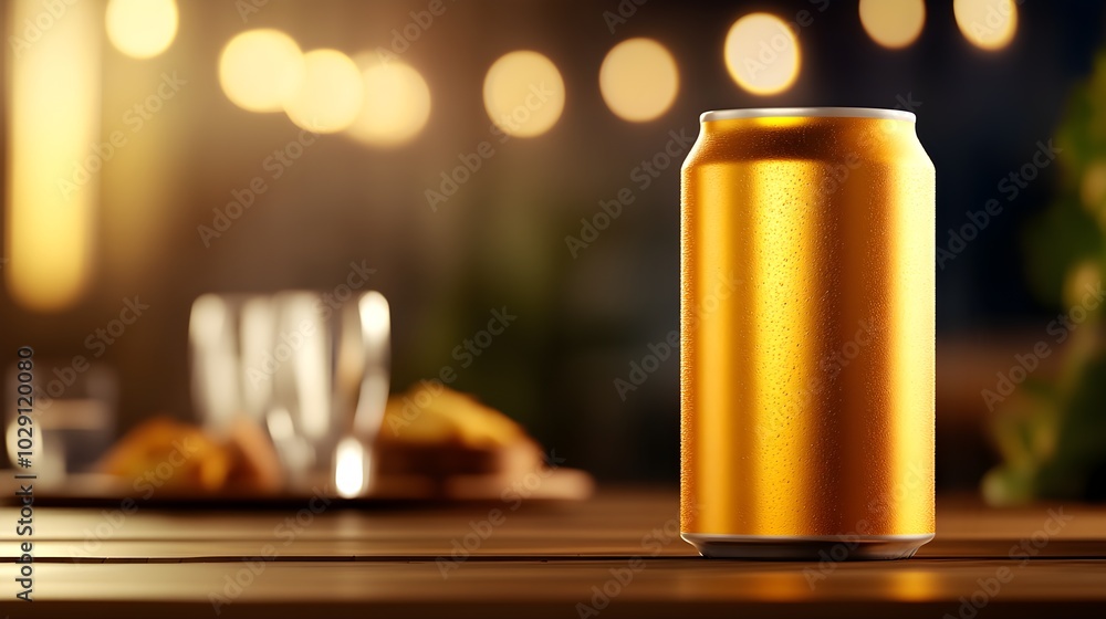 A hand-drawn illustrated beer can with a matte finish, sitting on a wooden picnic table, beer glasses, and casual snacks in the background, hyper-realistic, isolated on white background A hand-drawn illustrated beer can with a matte finish, sitting on a wooden picnic table, beer glasses, and casual snacks in the background, hyper-realistic, isolated on white background