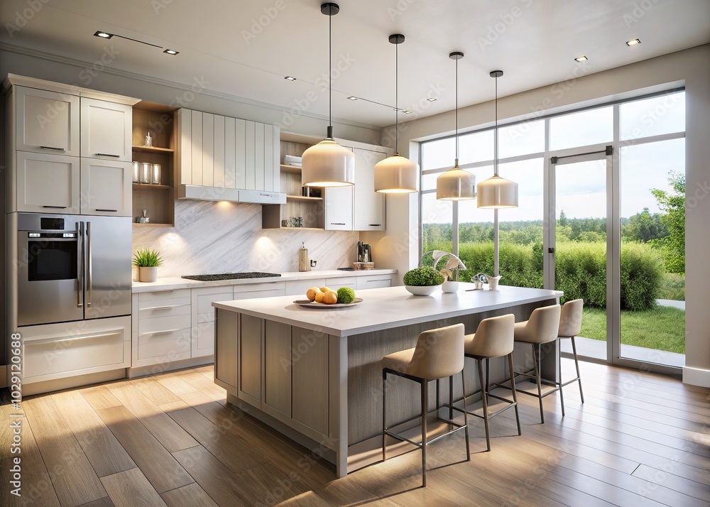 Modern Kitchen Design Concept Sketch with Open Layout and Minimalist Aesthetics for Contemporary Homes Modern Kitchen Design Concept Sketch with Open Layout and Minimalist Aesthetics for Contemporary Homes