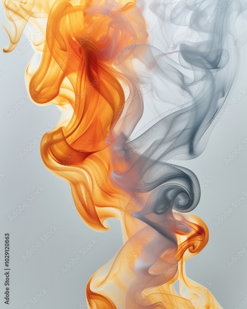 Close-Up Detail of Colored and White Smoke Swirling in the Background Close-Up Detail of Colored and White Smoke Swirling in the Background