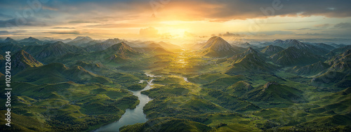 Wallpaper Mural Serene Landscape v3 8K Panorama Torontodigital.ca