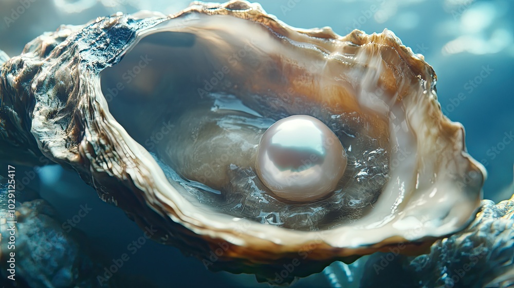 A close-up shot of a gleaming pearl nestled inside an open oyster, representing the allure of ocean treasures. A close-up shot of a gleaming pearl nestled inside an open oyster, representing the allure of ocean treasures.