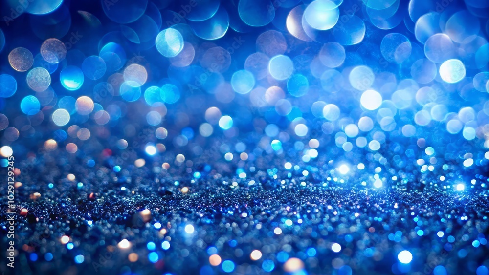 Enchanting sapphire glitter bokeh scenery for vibrant imagery. Enchanting sapphire glitter bokeh scenery for vibrant imagery.