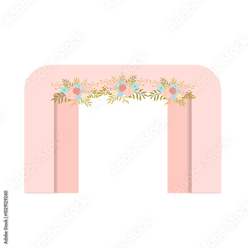 Luxury Wedding Gate and Backdrop with Flower