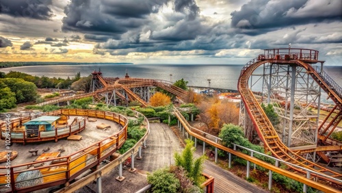 Rocky Point Amusement Park Landscape - Abandoned Beauty in Warwick, Rhode Island photo