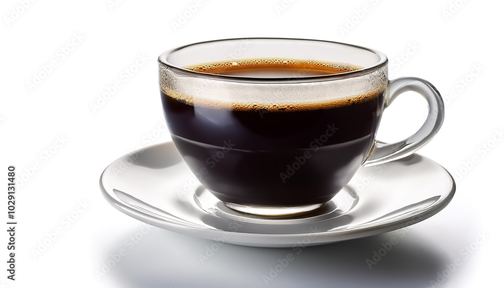 Black coffee in cup isolated on white background Black coffee in cup isolated on white background