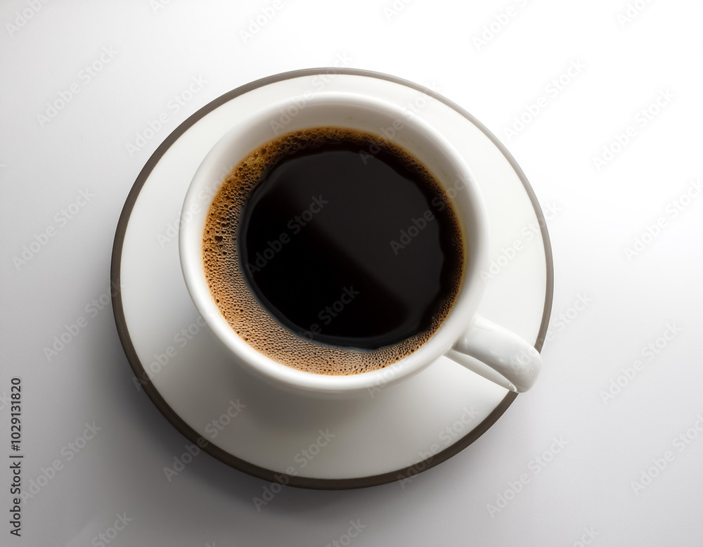 Black coffee in cup isolated on white background Black coffee in cup isolated on white background