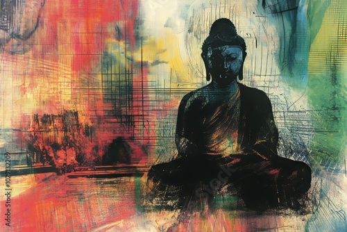 Wallpaper Mural  Lhabab Duchen. Holiday in Tibetan Buddhism, dedicated to the return of Shakyamuni Buddha to earth from the Thirty-three heavens gods. Torontodigital.ca