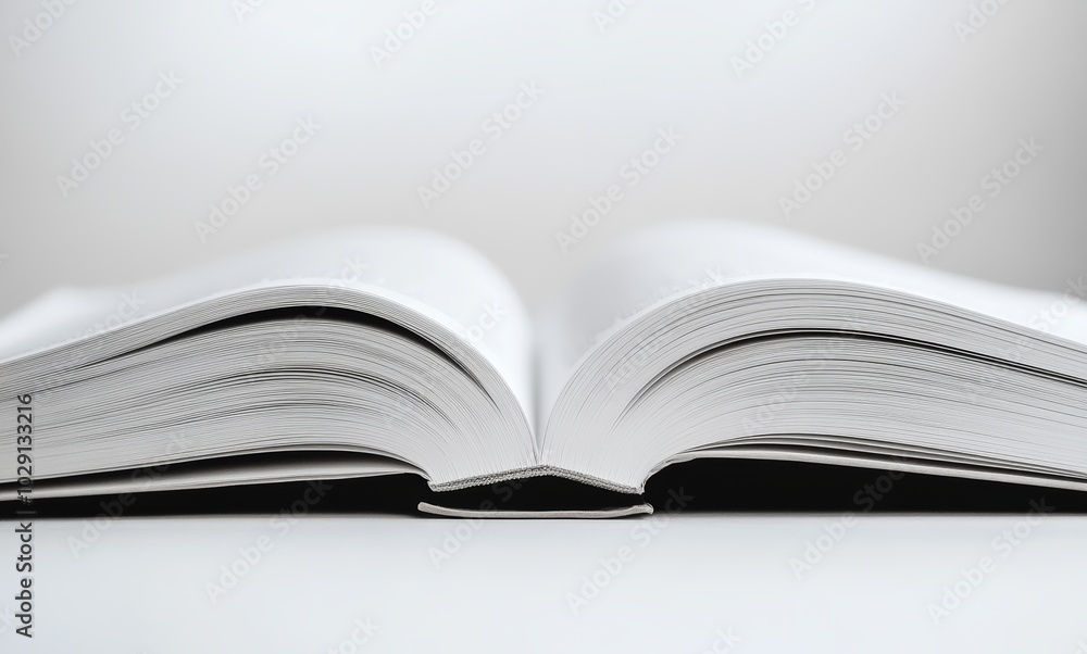 An open book with blank pages, symbolizing potential and creativity. An open book with blank pages, symbolizing potential and creativity.