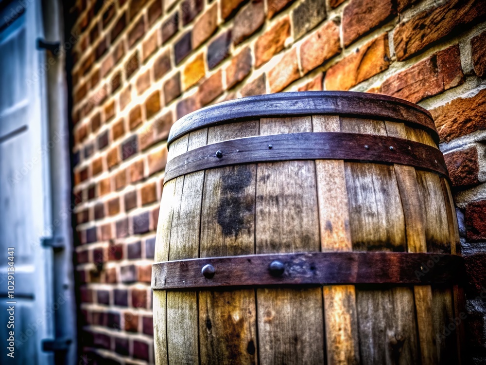 Rustic Charm of Old Rusty Barrel in Architectural Photography Rustic Charm of Old Rusty Barrel in Architectural Photography