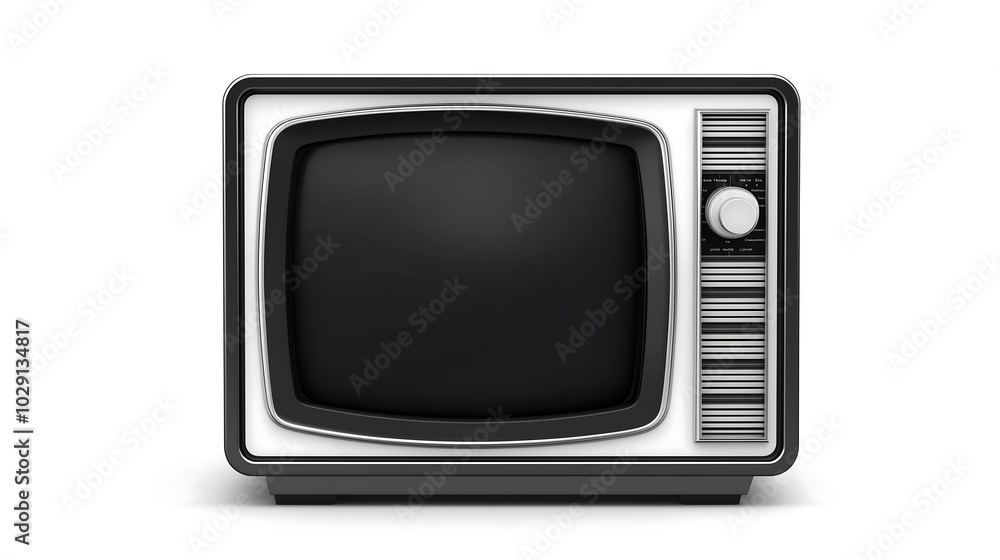 Retro Television Isolated on White Background Retro Television Isolated on White Background
