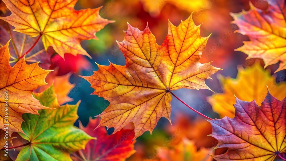 Bright autumn fallen leaves. Autumn background Bright autumn fallen leaves. Autumn background