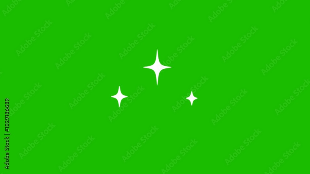 Star twinkling, blinking light effect on transparent background. Sparkling starlight shine glow on green background. Twinkling star, Stars shine effect, Shimmering light, magic flash animated effect Star twinkling, blinking light effect on transparent background. Sparkling starlight shine glow on green background. Twinkling star, Stars shine effect, Shimmering light, magic flash animated effect