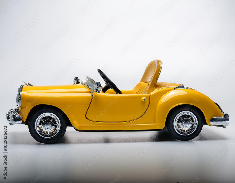 Beautiful sports car, yellow, black line. 3d rendering Beautiful sports car, yellow, black line. 3d rendering