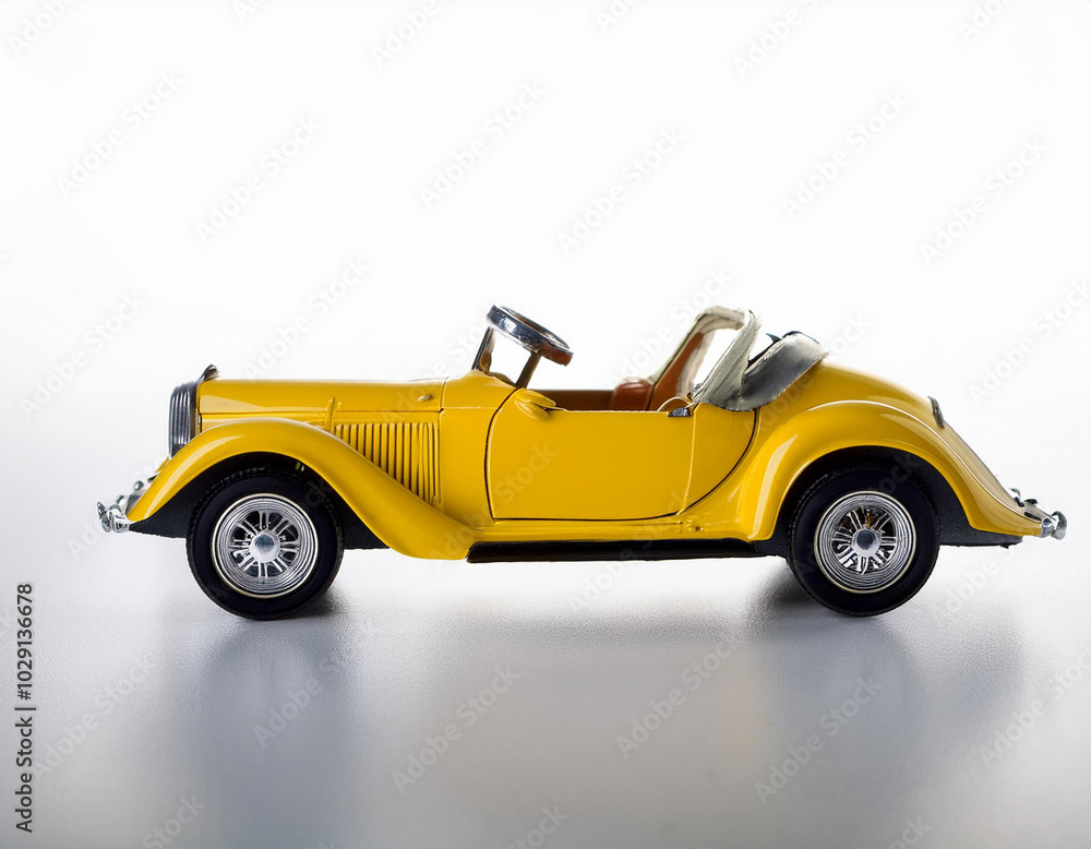 Beautiful sports car, yellow, black line. 3d rendering Beautiful sports car, yellow, black line. 3d rendering