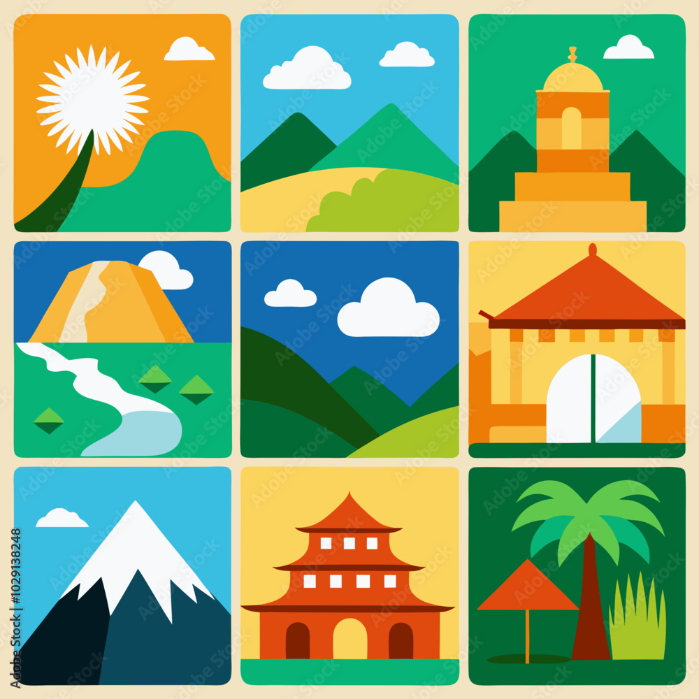 set of icons set of icons