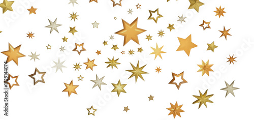 A collection of golden star...