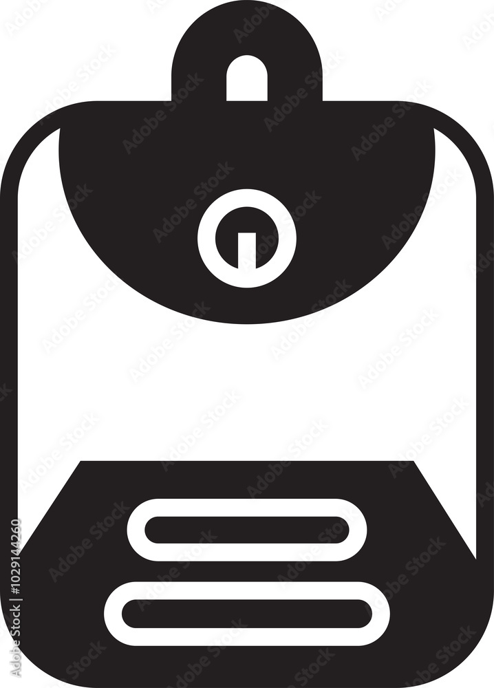 Backpack Icon Illustration