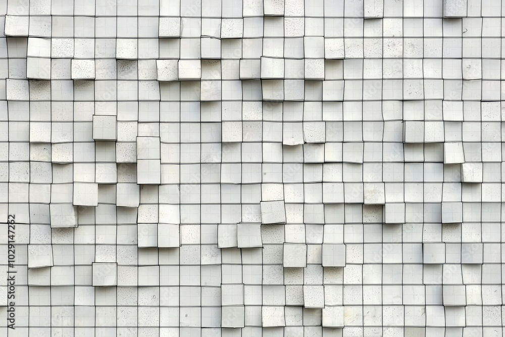 Fototapeta premium White Square Panels with Black Grid Lines