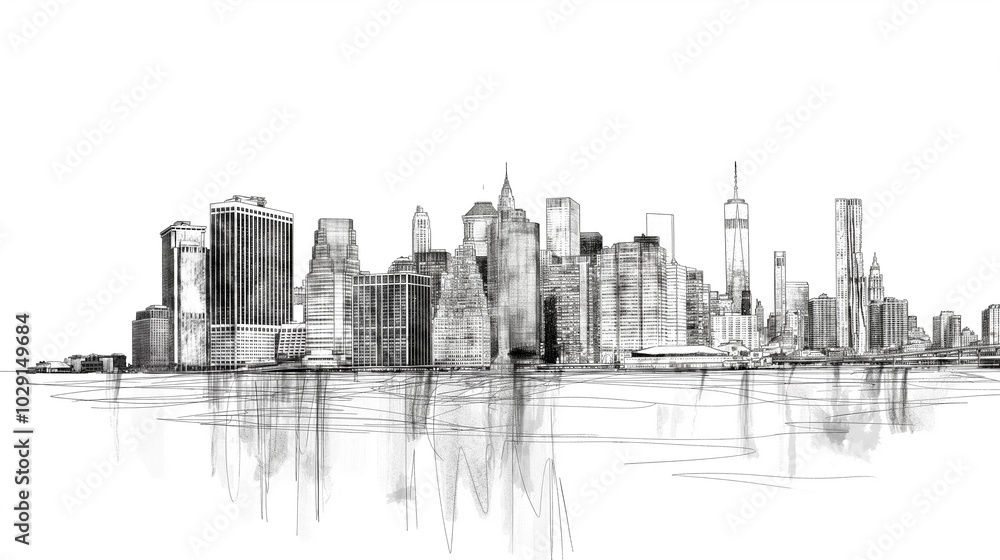 Minimalist black and white line drawing of a city skyline, showcasing iconic buildings and structures in a clean, artistic style for a modern backdrop. Minimalist black and white line drawing of a city skyline, showcasing iconic buildings and structures in a clean, artistic style for a modern backdrop.