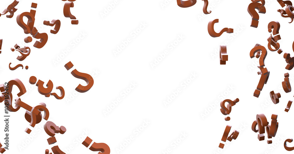 question marks, original 3d rendering question marks, original 3d rendering