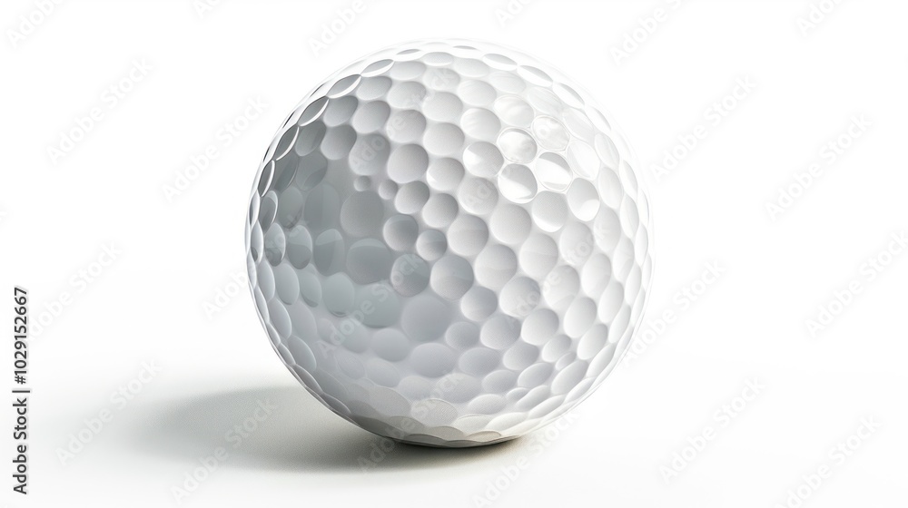 Golf ball isolated on white background, full depth of field, clipping path Golf ball isolated on white background, full depth of field, clipping path