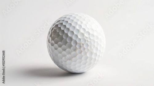 Golf ball isolated on white background, full depth of field, clipping path