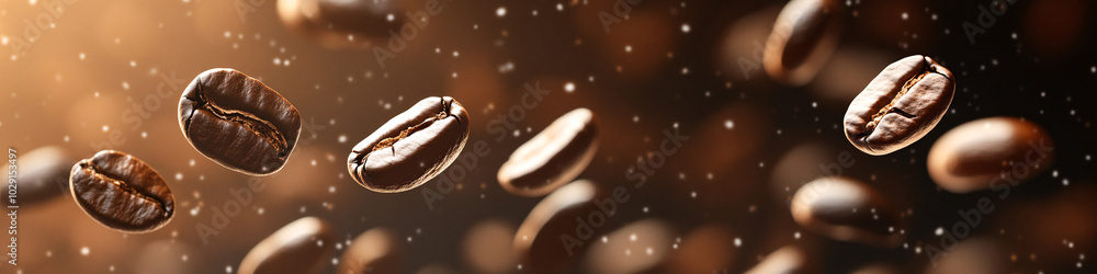 fresh coffee beans falling with motion blur fresh coffee beans falling with motion blur