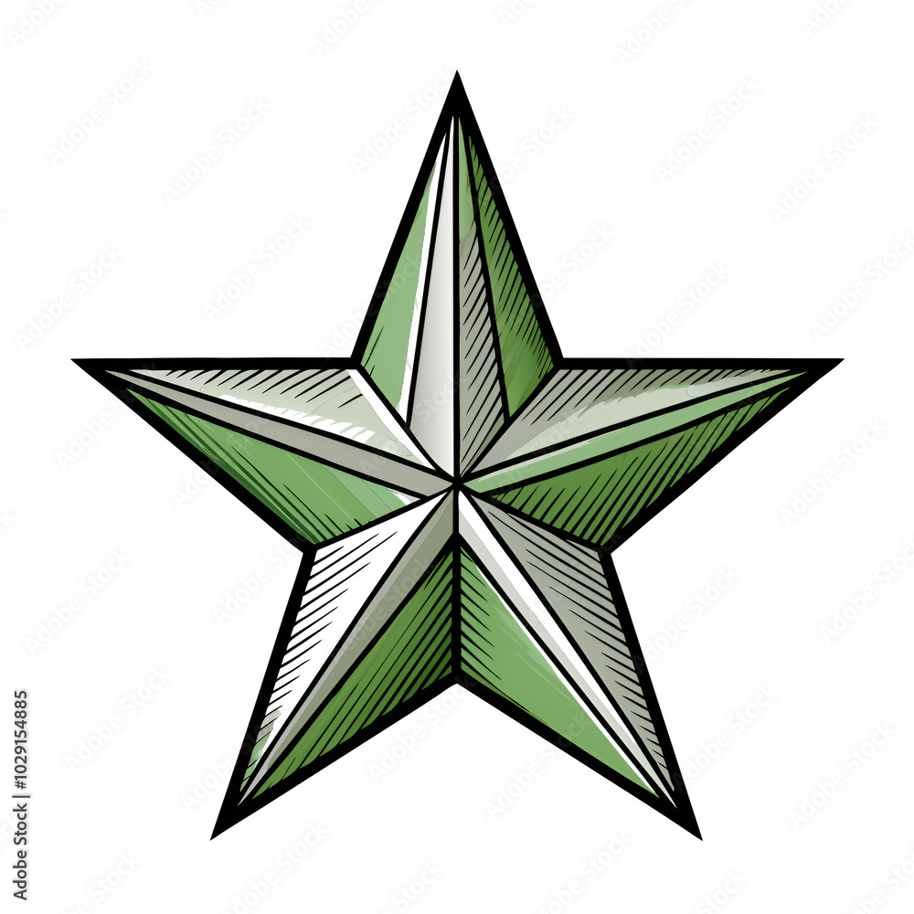 green star on white green star on white
