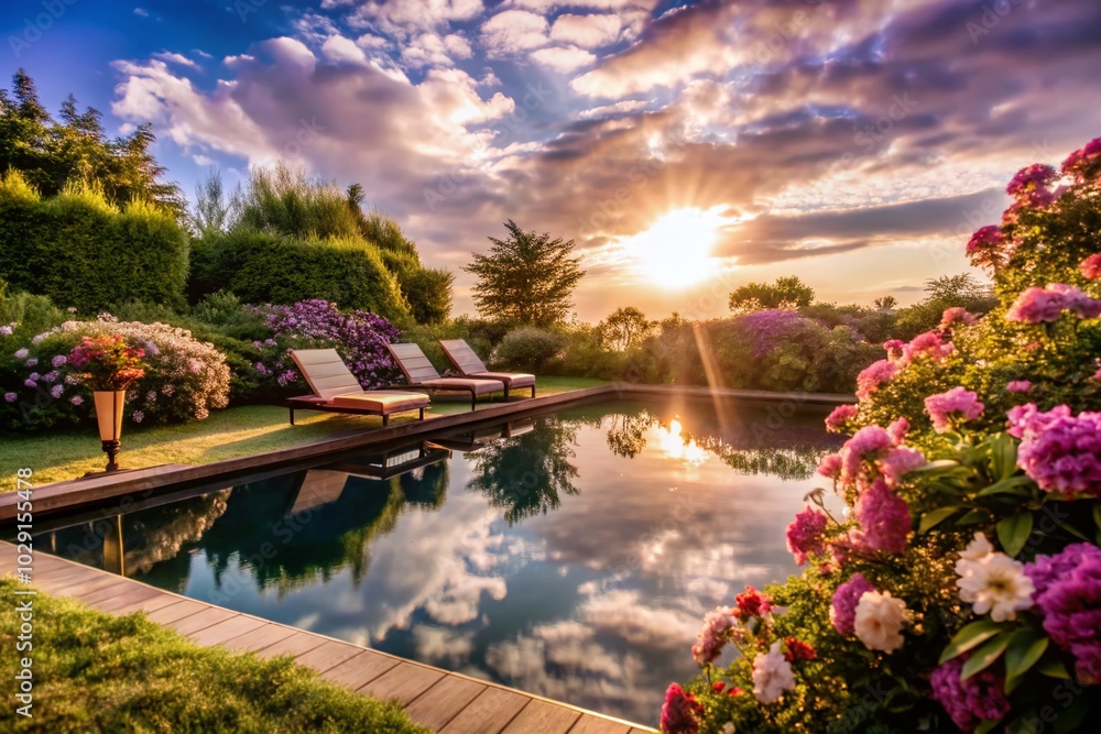 Serene Luxury Infinity Pool with Pristine Waters and Lush Garden View for Tranquil Retreats Serene Luxury Infinity Pool with Pristine Waters and Lush Garden View for Tranquil Retreats