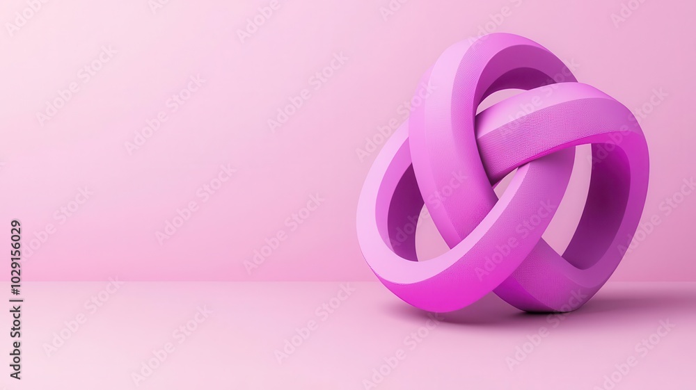 A stylized, intertwined pink shape rests on a soft pink background, creating a modern and minimalist aesthetic. A stylized, intertwined pink shape rests on a soft pink background, creating a modern and minimalist aesthetic.