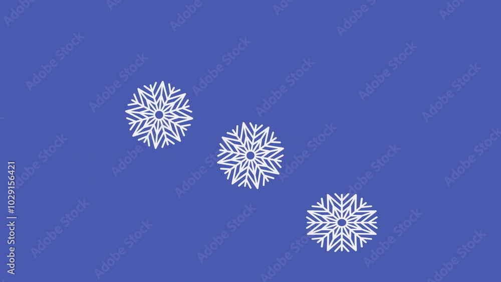 Three jumping snowflakes. Loopable 2d animation video. Motion graphics with alpha channel. Three jumping snowflakes. Loopable 2d animation video. Motion graphics with alpha channel.