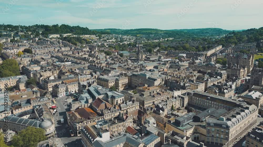 Aerial view of the city of Bath, UK Aerial view of the city of Bath, UK