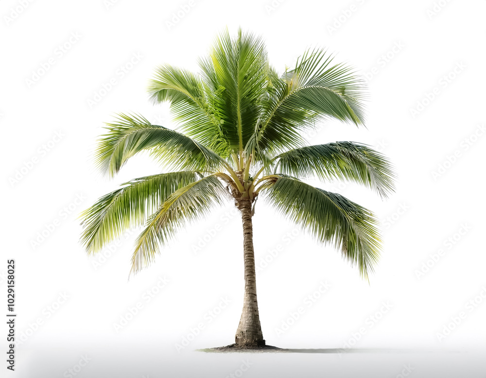Fototapeta premium coconut tree isolated on white background