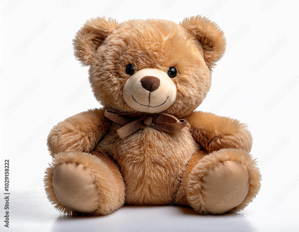 Obraz premium soft brown teddy bear isolated on white background 