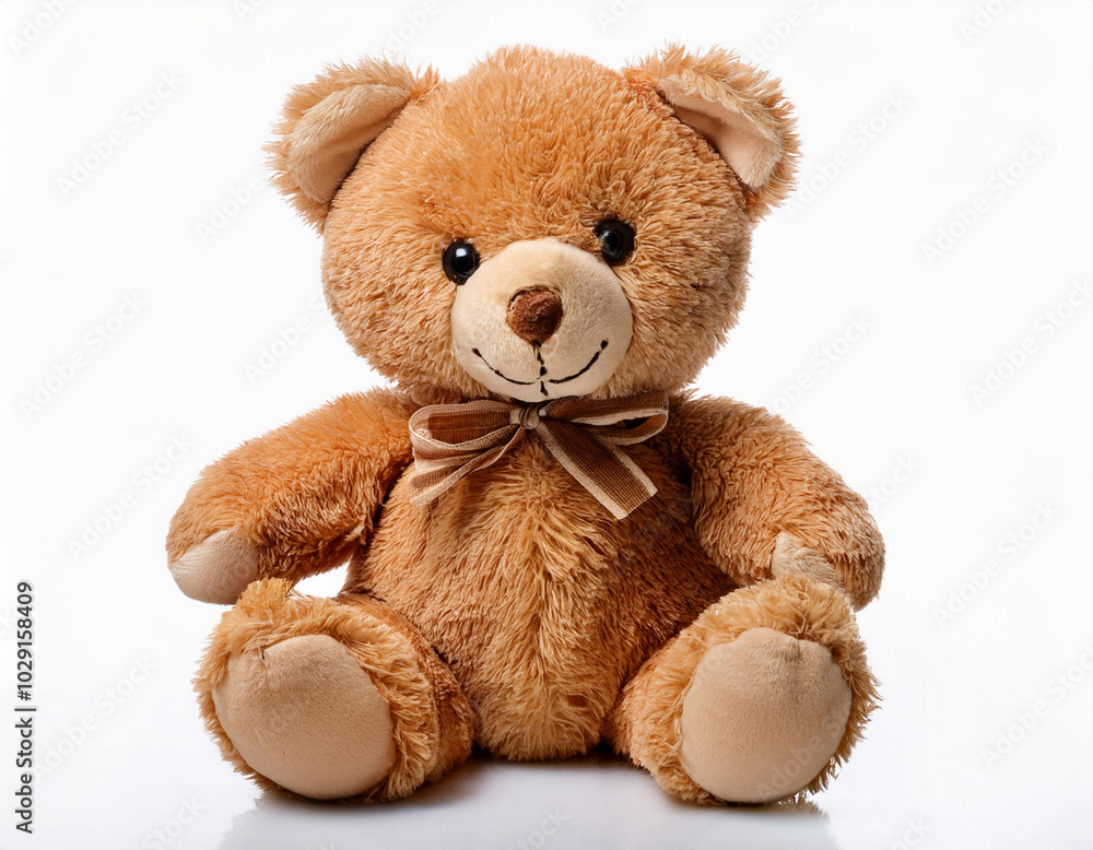 Obraz premium soft brown teddy bear isolated on white background 