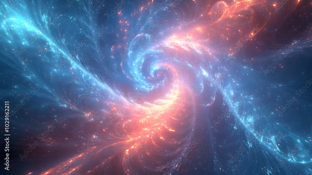 Liminal space filled with glowing organic fractal energy patterns representing the outward expansion of consciousness Liminal space filled with glowing organic fractal energy patterns representing the outward expansion of consciousness