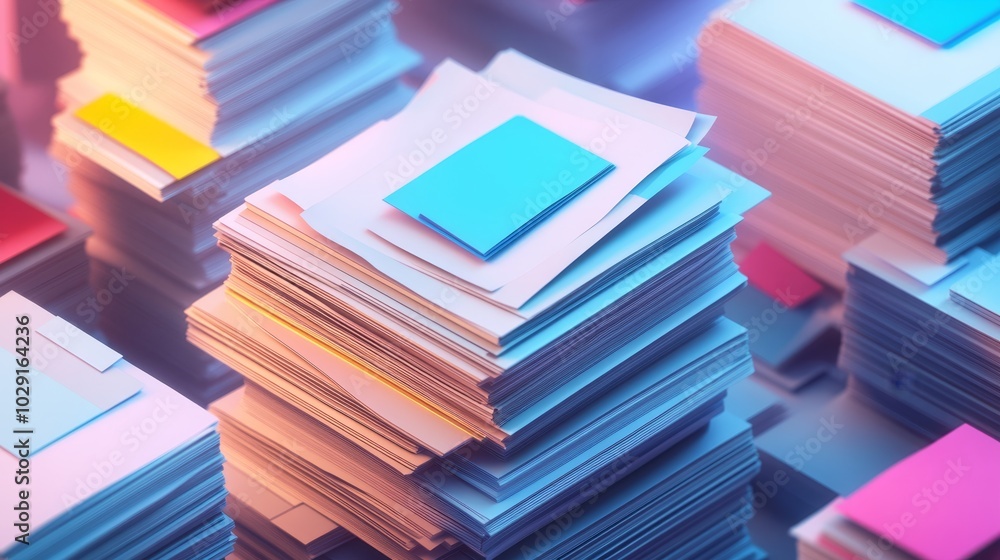 Stack of business documents