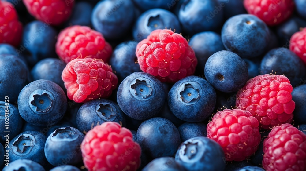 Fresh berries, such as blueberries and raspberries