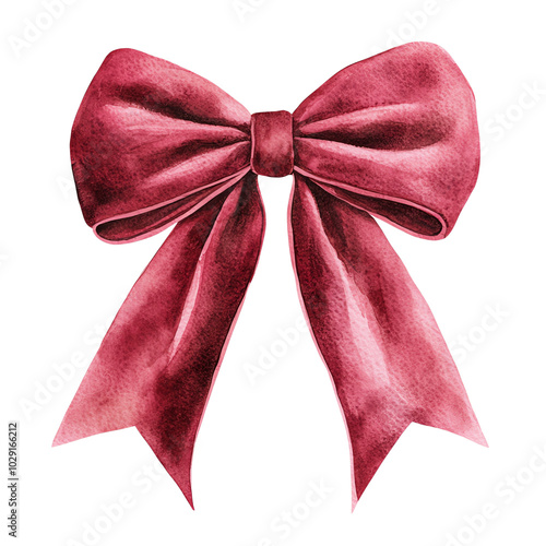 Elegant pink bow with soft texture, perfect for decorations, gifts, and crafts. Ideal for various artistic projects.