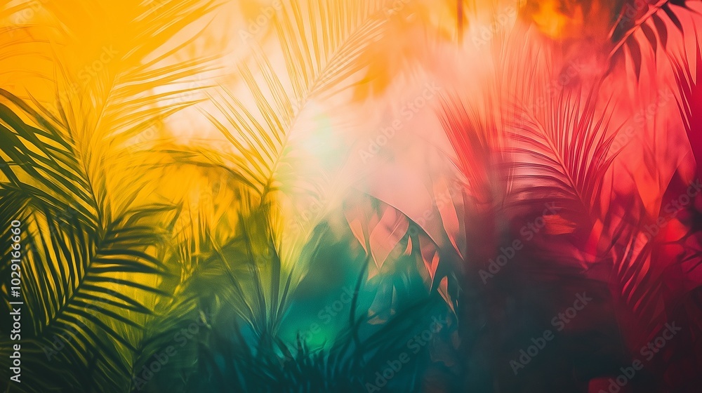 captivating background with vibrant colors and fluid shapes, tropical island paradise captivating background with vibrant colors and fluid shapes, tropical island paradise