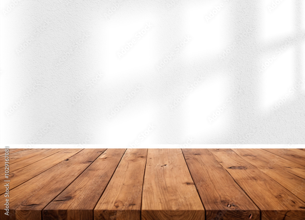 Wood table top isolated on white background - can be used for display or montage your products Wood table top isolated on white background - can be used for display or montage your products