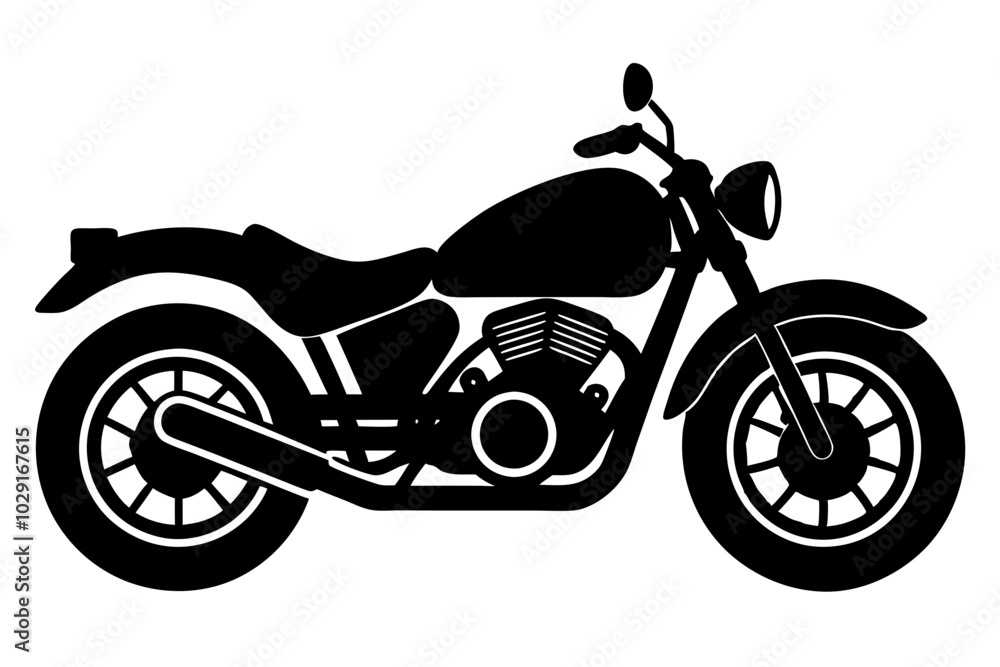Obraz premium motorcycle icon vector, motorcycle silhouette vector