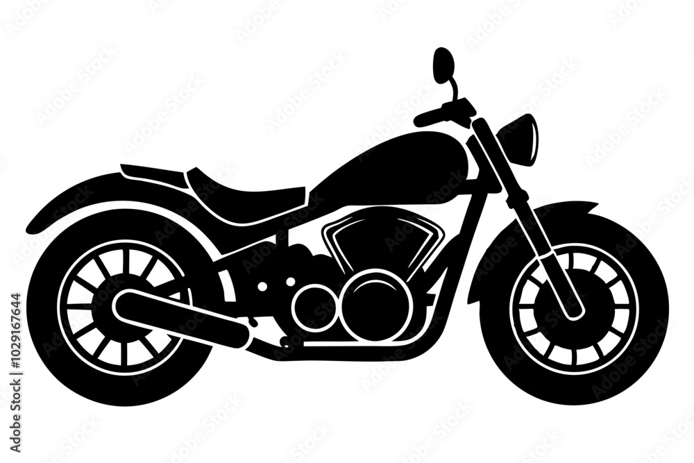 Obraz premium motorcycle icon vector, motorcycle silhouette vector 