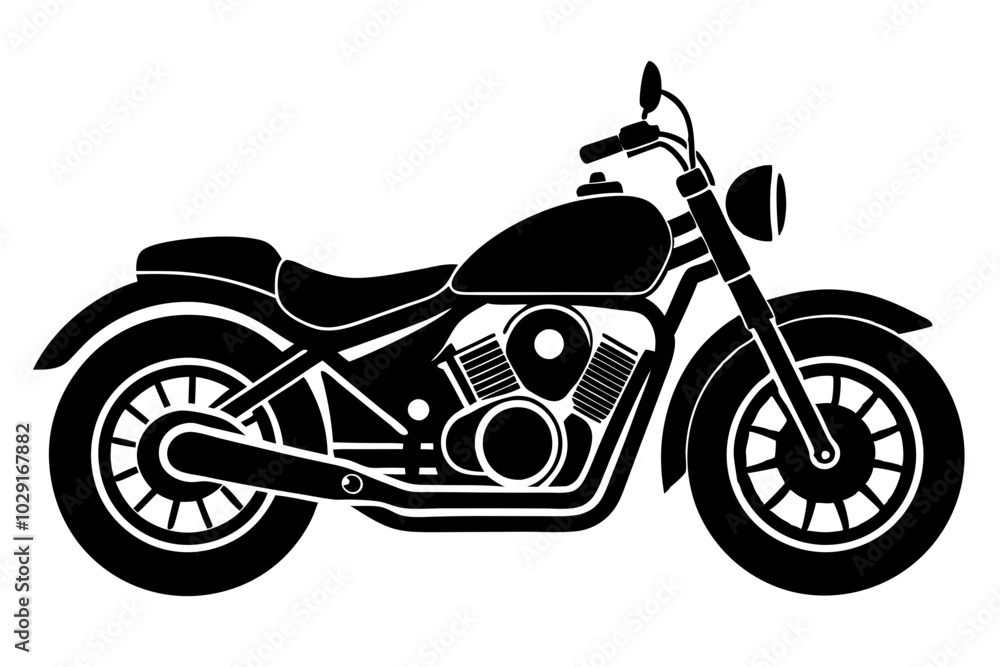Fototapeta premium motorcycle icon vector, motorcycle silhouette vector 