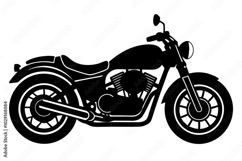 Fototapeta premium motorcycle icon vector, motorcycle silhouette vector 