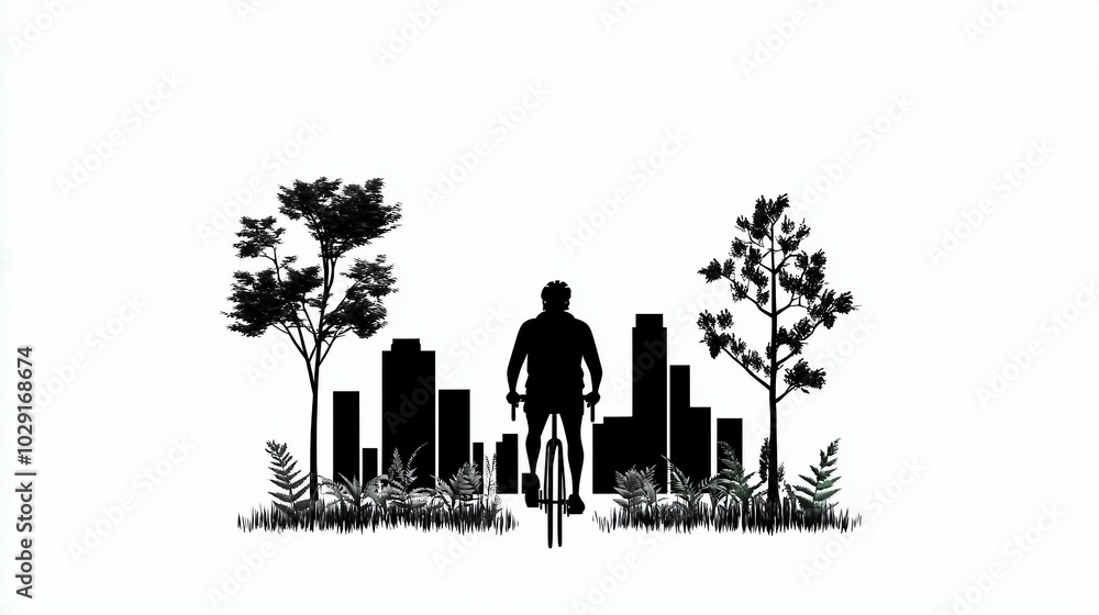 Exploring the Intersection of Nature and Urban Life: A Cyclist's Journey Through the Cityscape Exploring the Intersection of Nature and Urban Life: A Cyclist's Journey Through the Cityscape