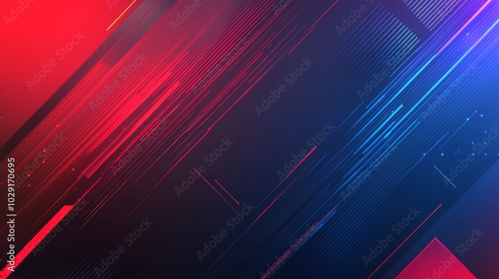 geometric shapes and line in minimalistic style and modern design, esport background simple with red and blue colors, gradient geometric shapes and line in minimalistic style and modern design, esport background simple with red and blue colors, gradient