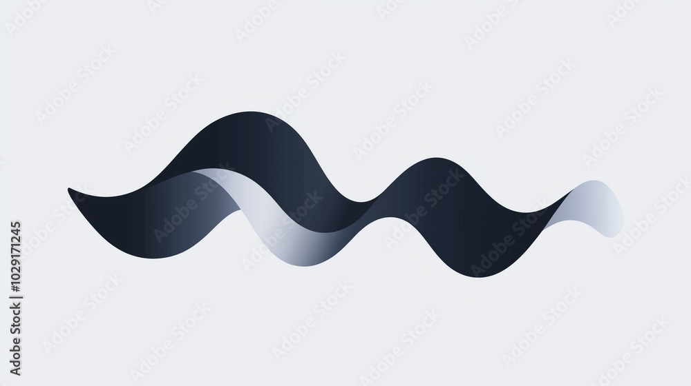 A wavy line forming an abstract shape, symbolizing fluidity or adaptability, abstract and geometric icons for apps A wavy line forming an abstract shape, symbolizing fluidity or adaptability, abstract and geometric icons for apps